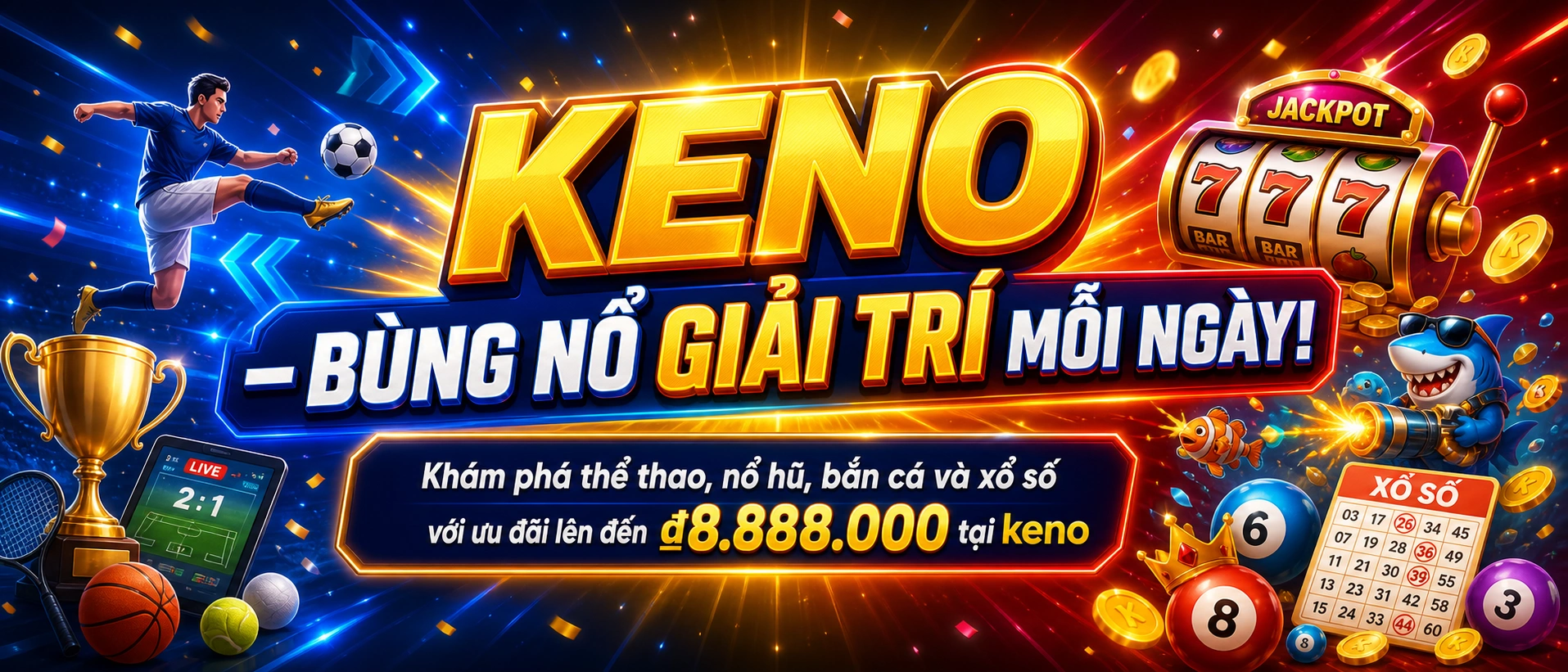 Keno giao diện giải trí trực tuyến trên mobile