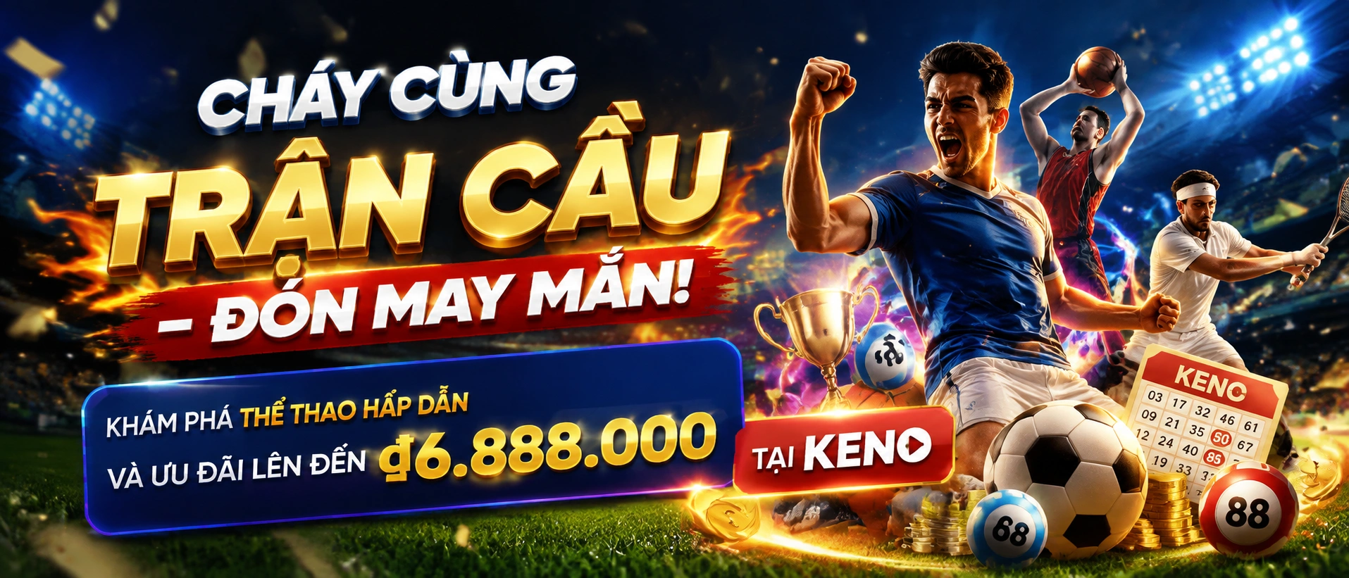 Hình ảnh chuyên mục thể thao với giao diện nhiều môn và kèo cập nhật